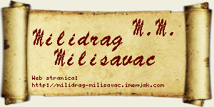 Milidrag Milisavac vizit kartica